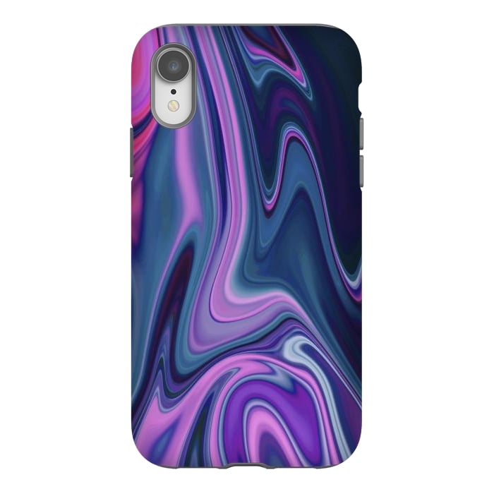 iPhone Xr StrongFit Liquid Purple Pink and Blue Colors by ArtsCase