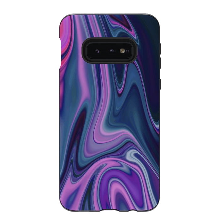 Galaxy S10e StrongFit Liquid Purple Pink and Blue Colors by ArtsCase