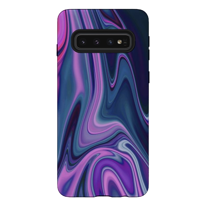 Galaxy S10 StrongFit Liquid Purple Pink and Blue Colors by ArtsCase