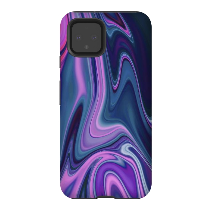 Pixel 4 StrongFit Liquid Purple Pink and Blue Colors by ArtsCase