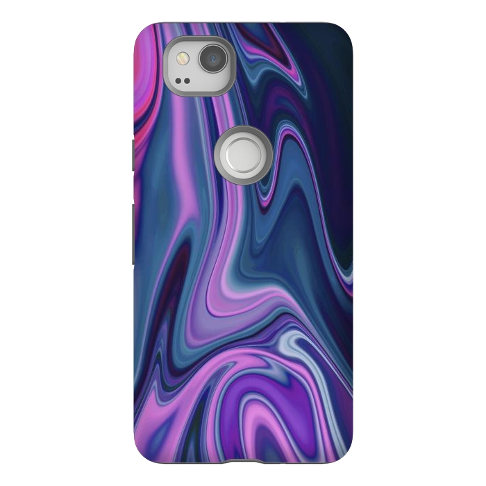 Pixel 2 StrongFit Liquid Purple Pink and Blue Colors by ArtsCase