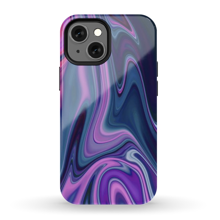 iPhone 12 mini StrongFit Liquid Purple Pink and Blue Colors by ArtsCase