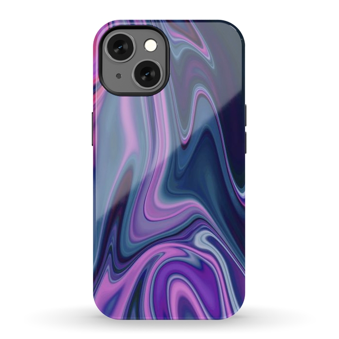 iPhone 13 StrongFit Liquid Purple Pink and Blue Colors by ArtsCase