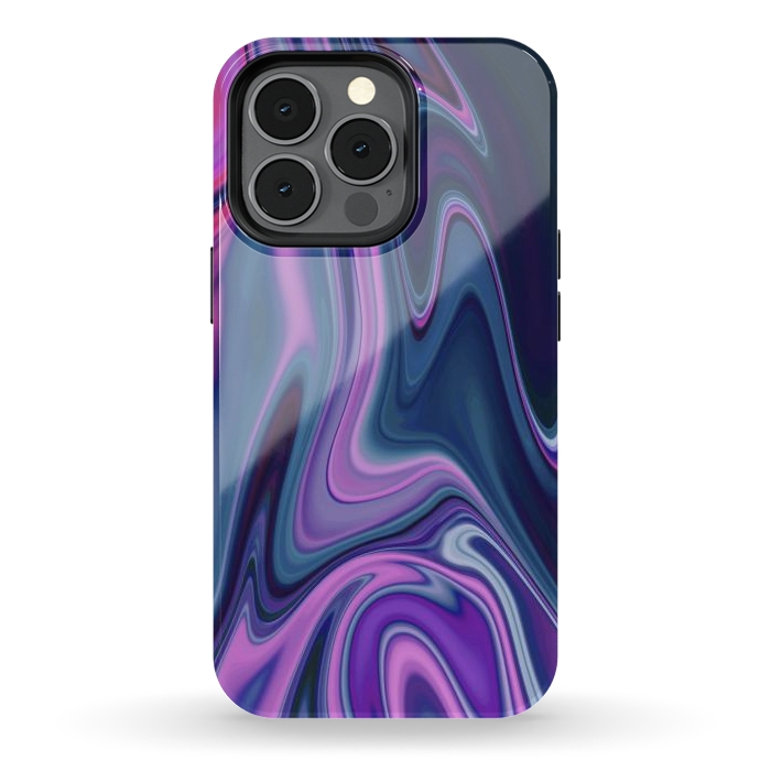 iPhone 13 pro StrongFit Liquid Purple Pink and Blue Colors by ArtsCase