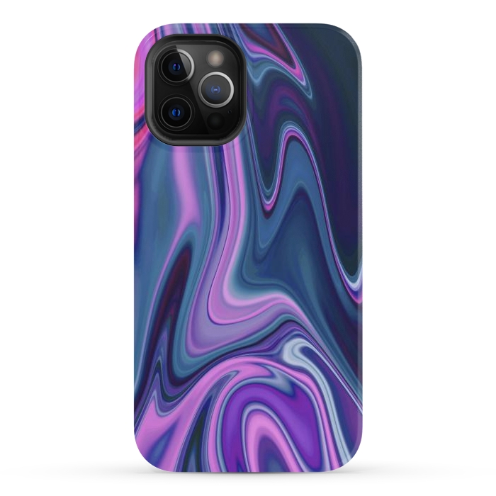 iPhone 12 Pro Max StrongFit Liquid Purple Pink and Blue Colors by ArtsCase