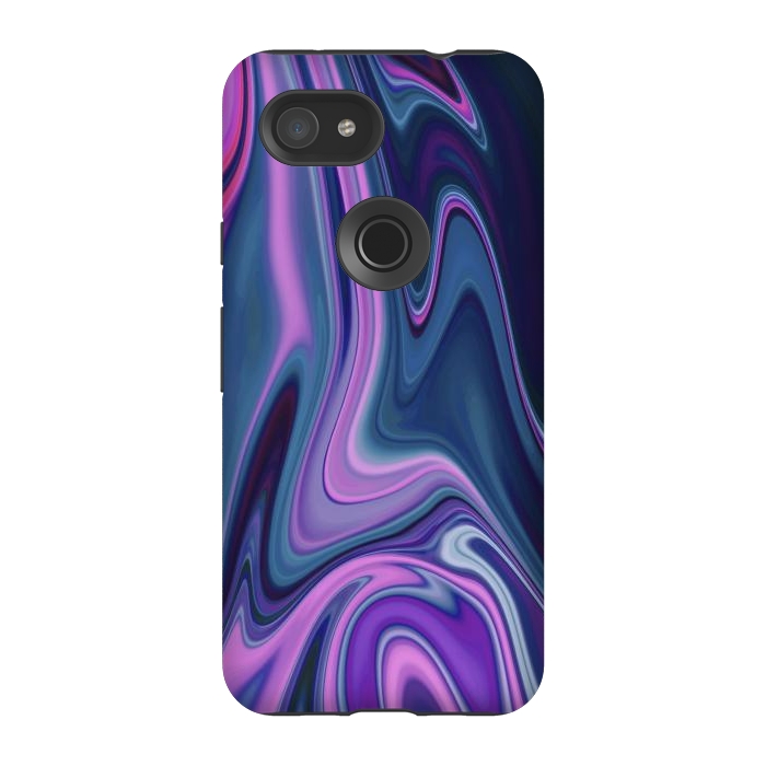 Pixel 3A StrongFit Liquid Purple Pink and Blue Colors by ArtsCase