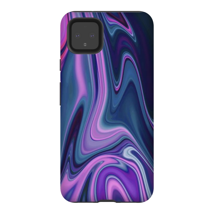 Pixel 4XL StrongFit Liquid Purple Pink and Blue Colors by ArtsCase
