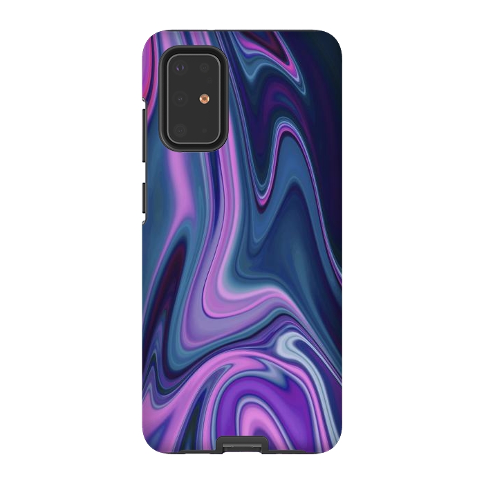 Galaxy S20 Plus StrongFit Liquid Purple Pink and Blue Colors by ArtsCase