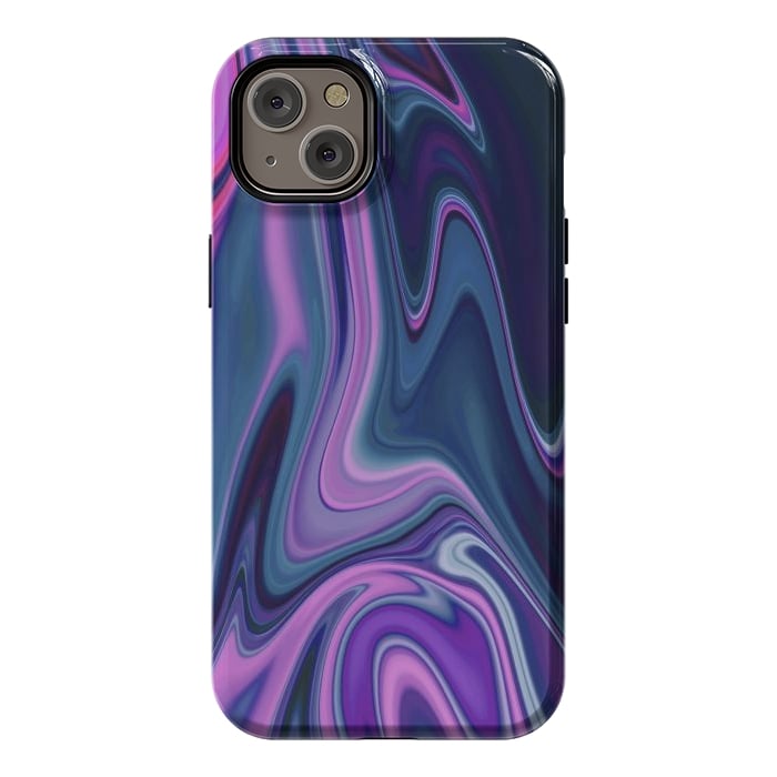 iPhone 14 Plus StrongFit Liquid Purple Pink and Blue Colors by ArtsCase