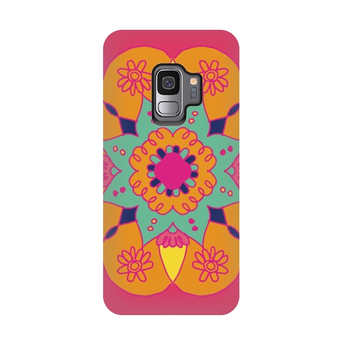 Galaxy S9 StrongFit Pink Mandala  by ArtsCase