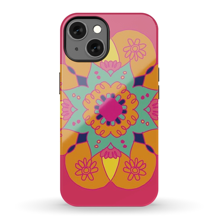 iPhone 13 StrongFit Pink Mandala  by ArtsCase