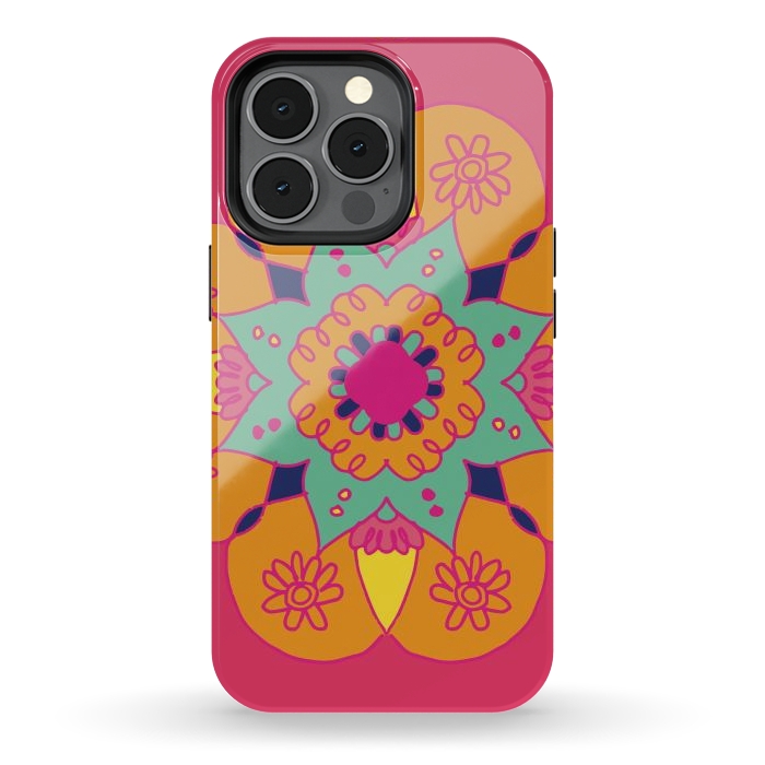 iPhone 13 pro StrongFit Pink Mandala  by ArtsCase