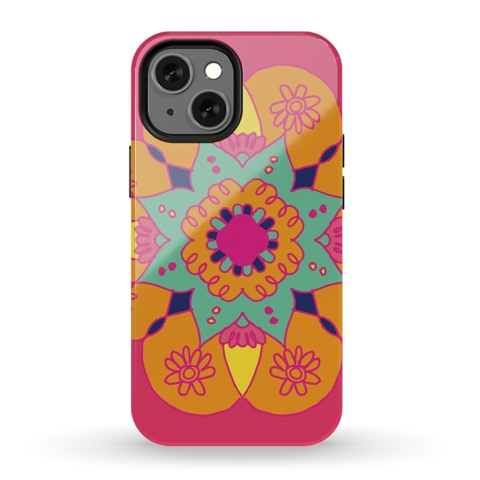 iPhone 13 mini StrongFit Pink Mandala  by ArtsCase