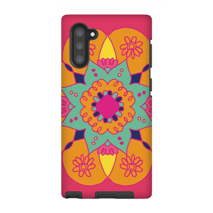 Galaxy Note 10 StrongFit Pink Mandala  by ArtsCase