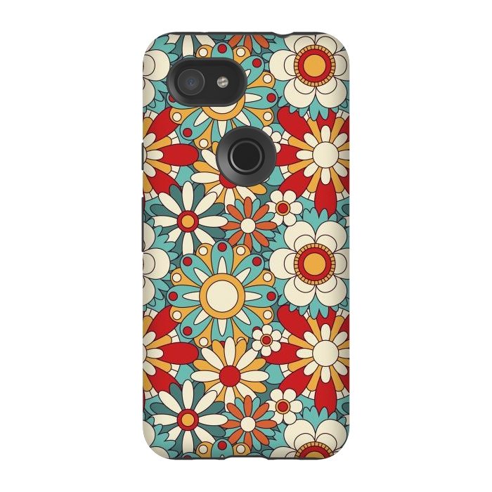 Pixel 3A StrongFit Spring Flowers  by ArtsCase