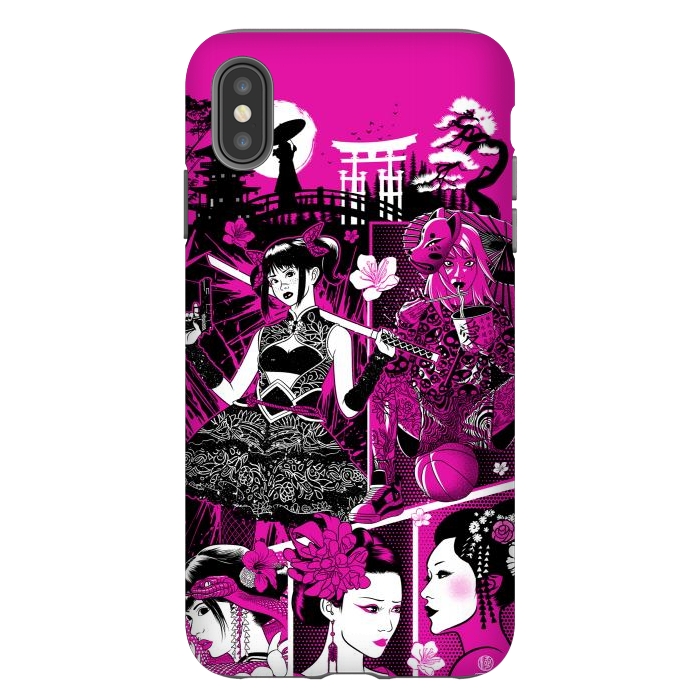iPhone Xs Max StrongFit pink geisha  by Alberto