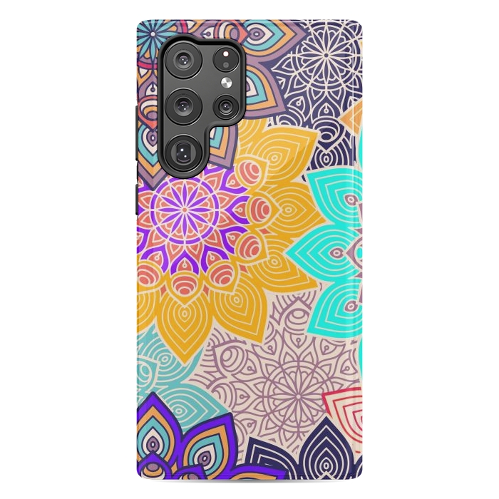 Galaxy S22 Ultra StrongFit Repeated Tropical Mandalas by ArtsCase
