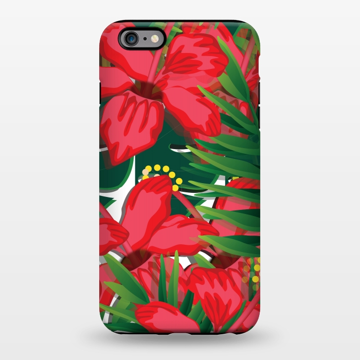 iPhone 6/6s plus StrongFit red tulips tropical by MALLIKA