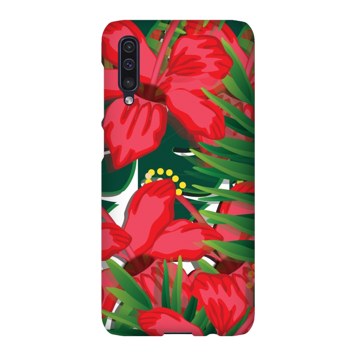 Galaxy A50 SlimFit red tulips tropical by MALLIKA
