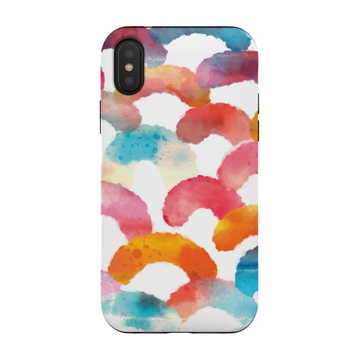 iPhone Xs / X StrongFit Watercolor multi scales by MALLIKA