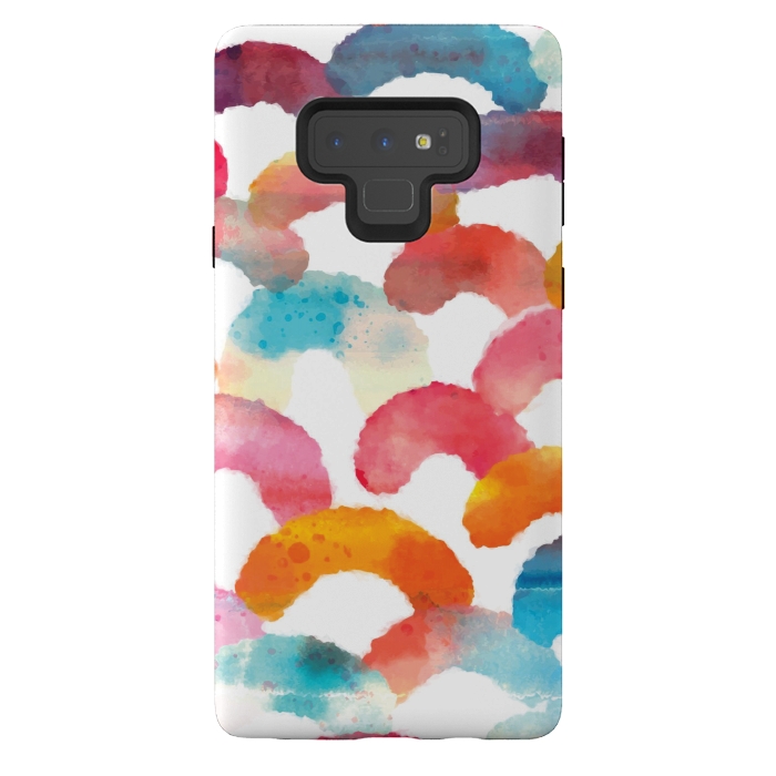 Galaxy Note 9 StrongFit Watercolor multi scales by MALLIKA