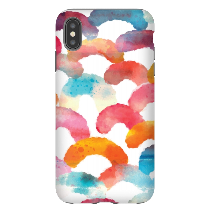 iPhone Xs Max StrongFit Watercolor multi scales by MALLIKA