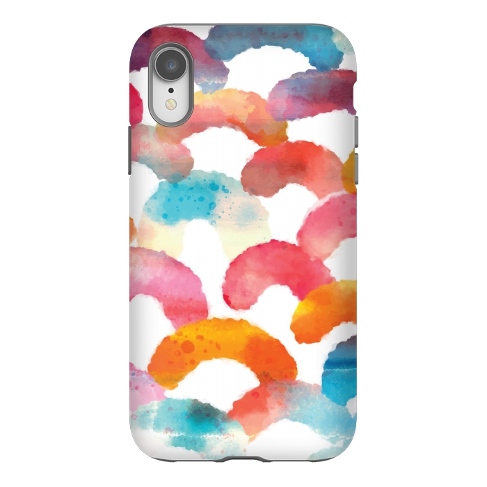 iPhone Xr StrongFit Watercolor multi scales by MALLIKA