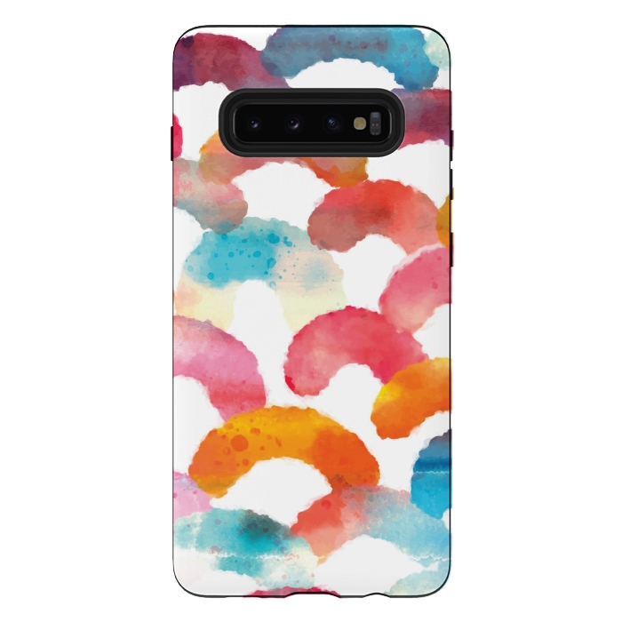 Galaxy S10 plus StrongFit Watercolor multi scales by MALLIKA