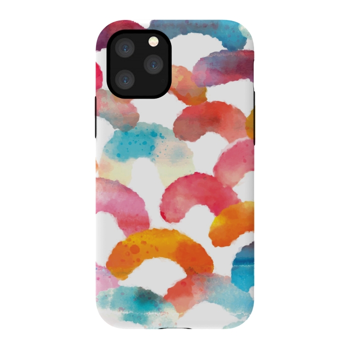 iPhone 11 Pro StrongFit Watercolor multi scales by MALLIKA