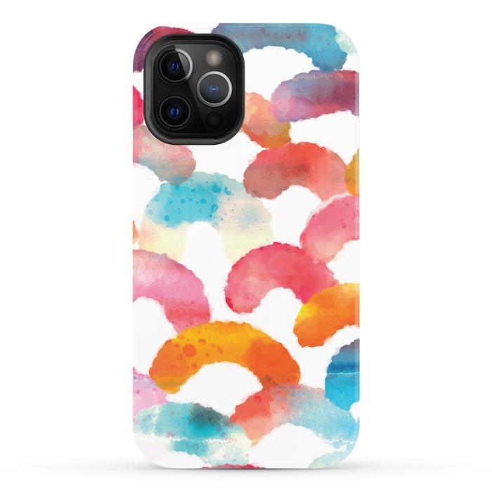 iPhone 12 Pro StrongFit Watercolor multi scales by MALLIKA