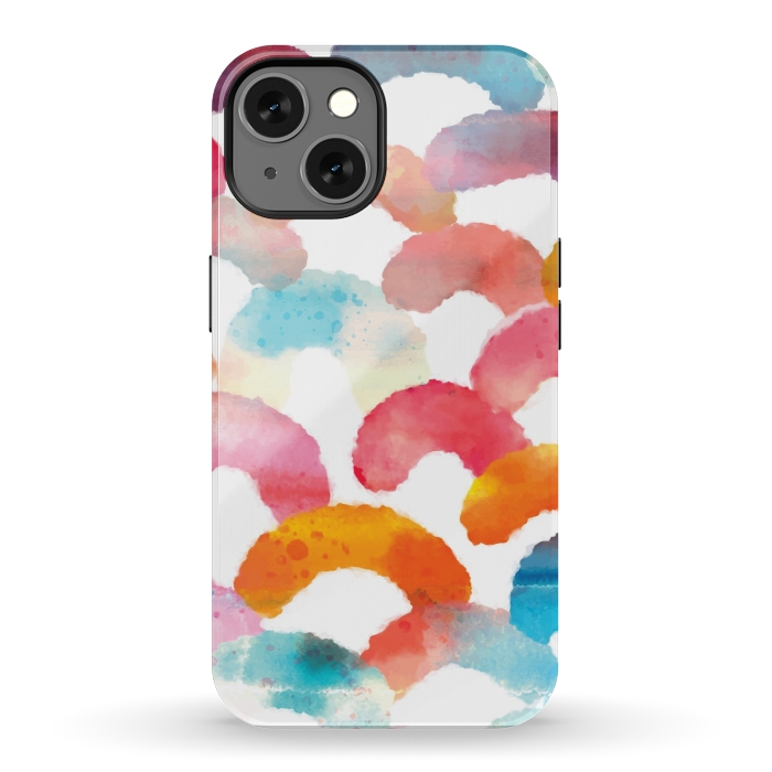 iPhone 13 StrongFit Watercolor multi scales by MALLIKA
