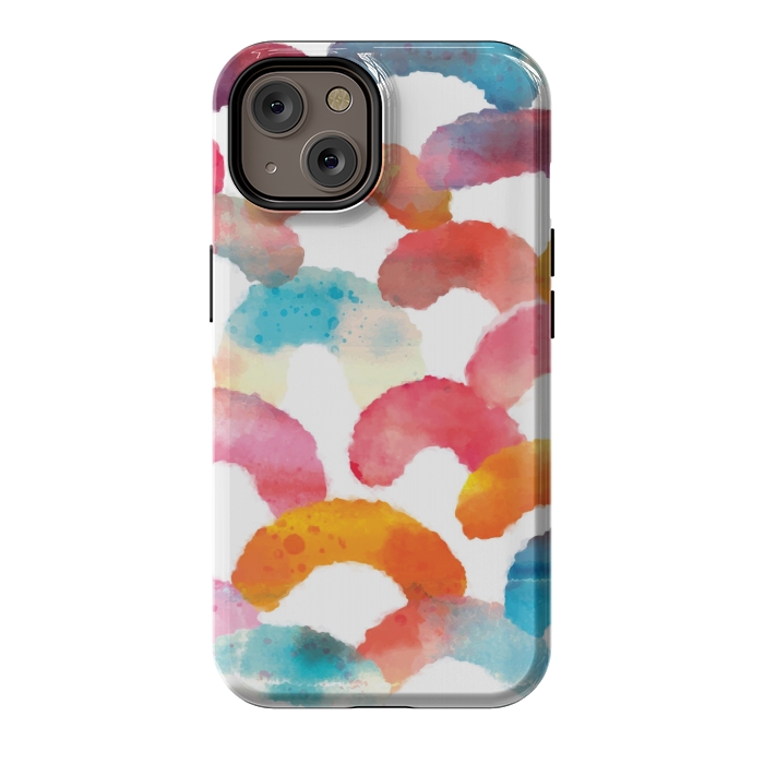 iPhone 14 StrongFit Watercolor multi scales by MALLIKA