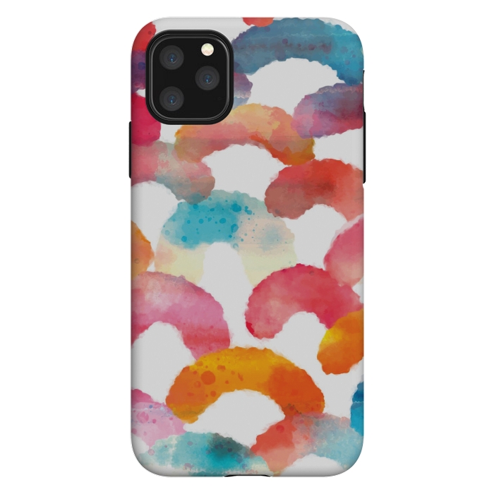 iPhone 11 Pro Max StrongFit Watercolor multi scales by MALLIKA