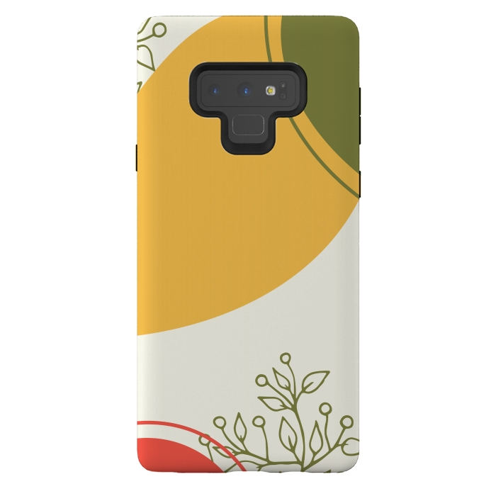 Galaxy Note 9 StrongFit modern art yellow by MALLIKA