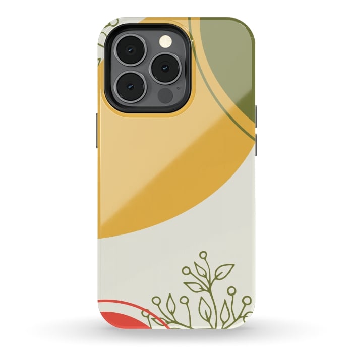 iPhone 13 pro StrongFit modern art yellow by MALLIKA