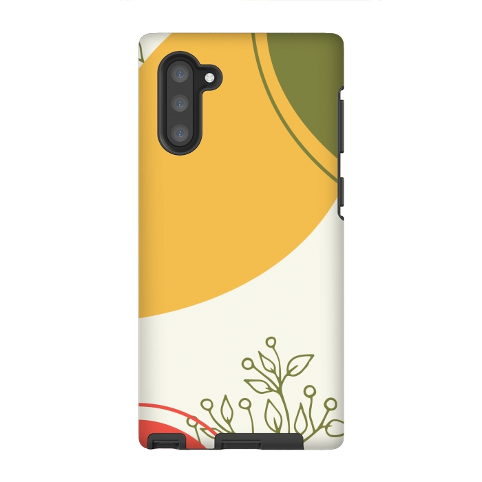 Galaxy Note 10 StrongFit modern art yellow by MALLIKA