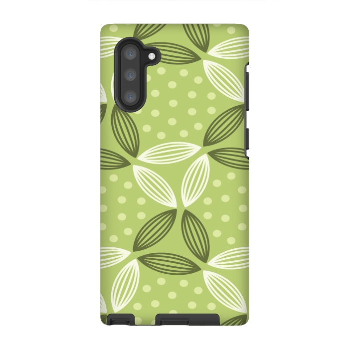 Galaxy Note 10 StrongFit green leave pattern by MALLIKA