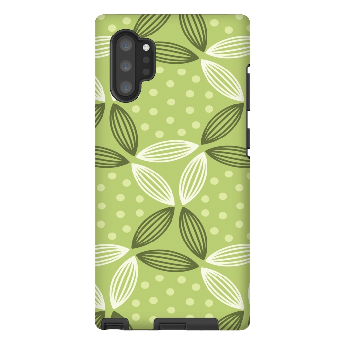 Galaxy Note 10 plus StrongFit green leave pattern by MALLIKA