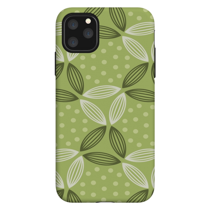 iPhone 11 Pro Max StrongFit green leave pattern by MALLIKA