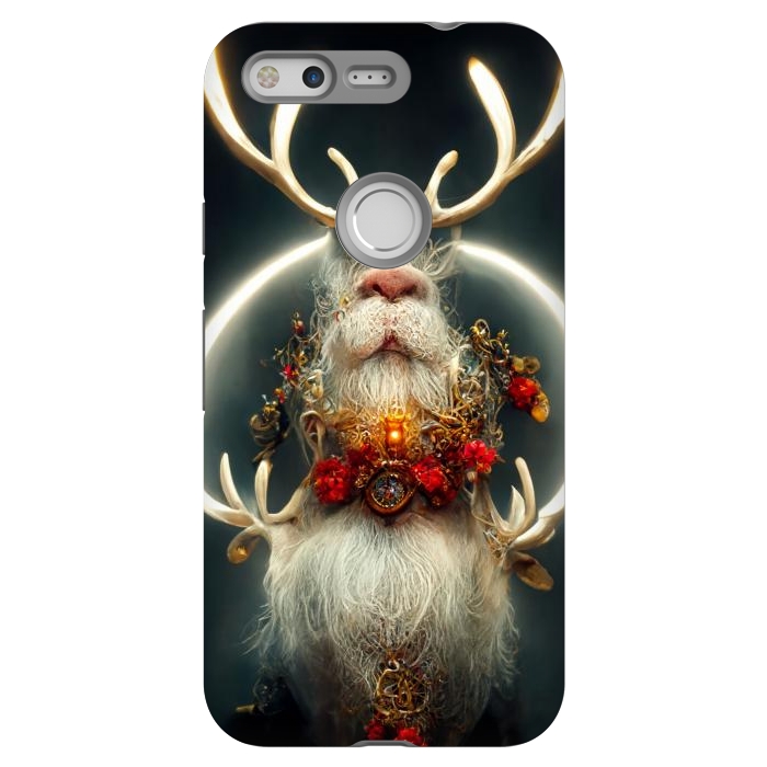 Pixel StrongFit Santa reindeer by haroulita