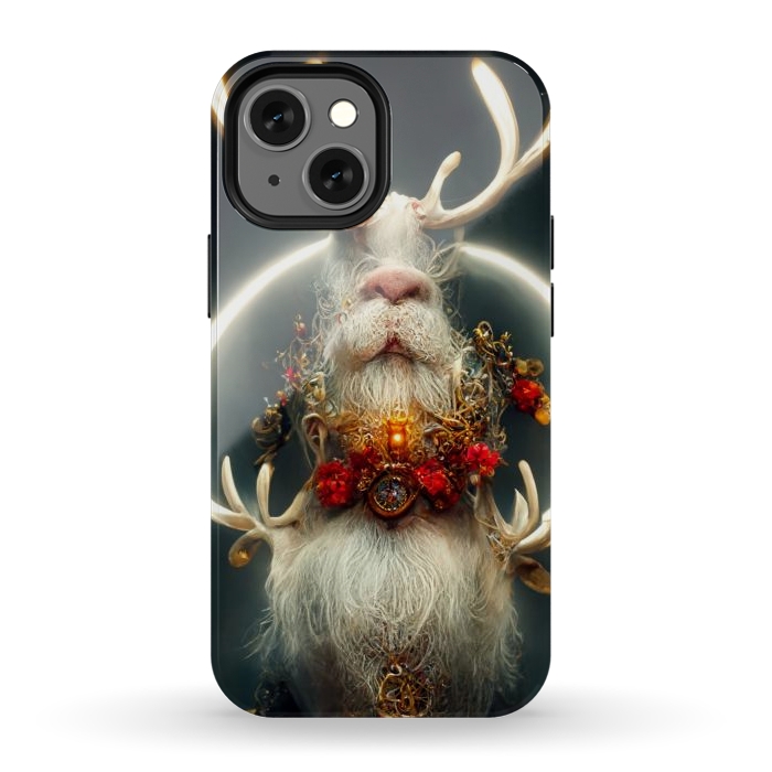 iPhone 12 mini StrongFit Santa reindeer by haroulita