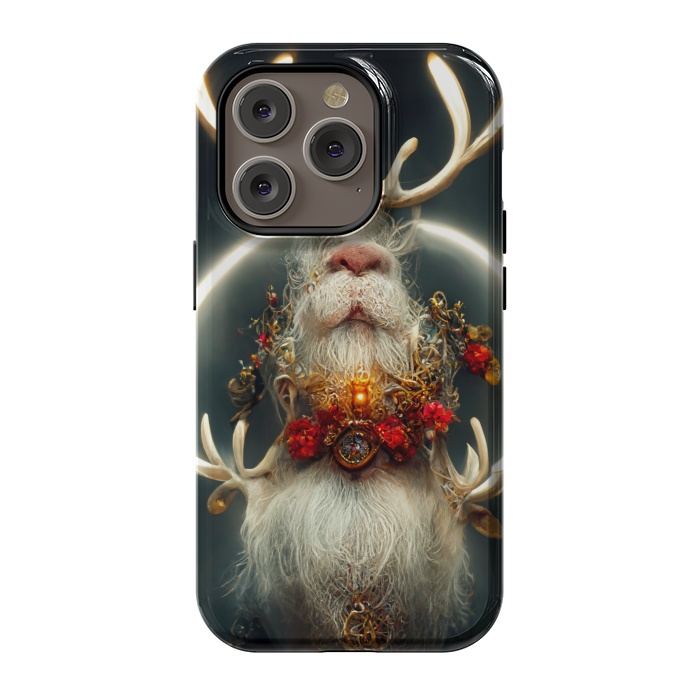 iPhone 14 Pro StrongFit Santa reindeer by haroulita