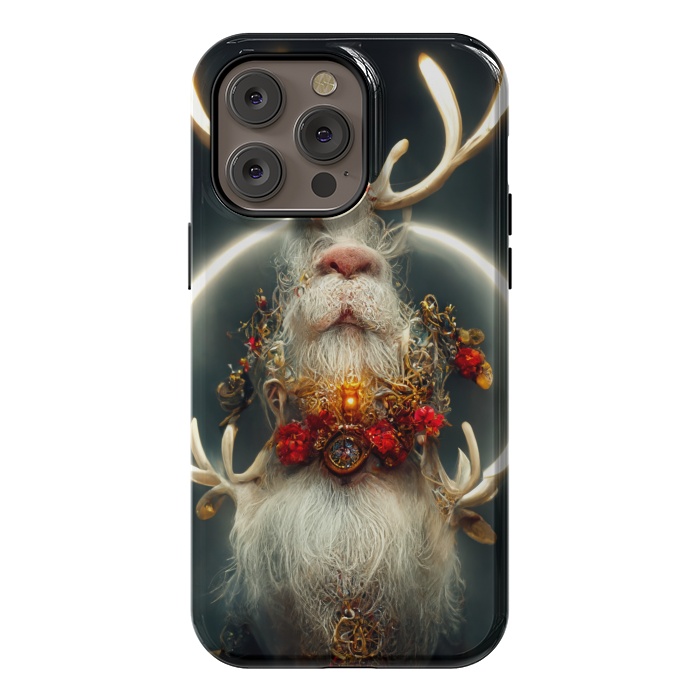iPhone 14 Pro max StrongFit Santa reindeer by haroulita