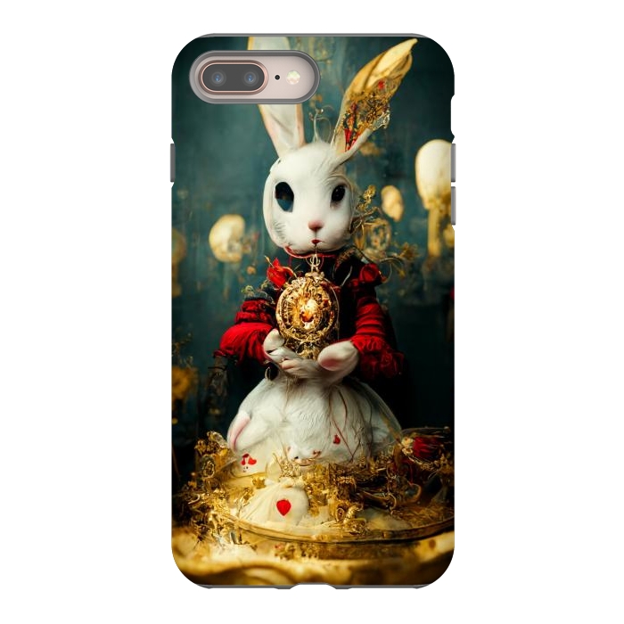 iPhone 7 plus StrongFit white rabbit , Alice by haroulita