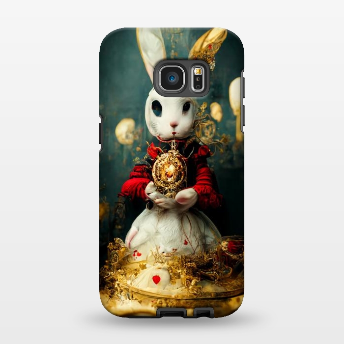 Galaxy S7 EDGE StrongFit white rabbit , Alice by haroulita