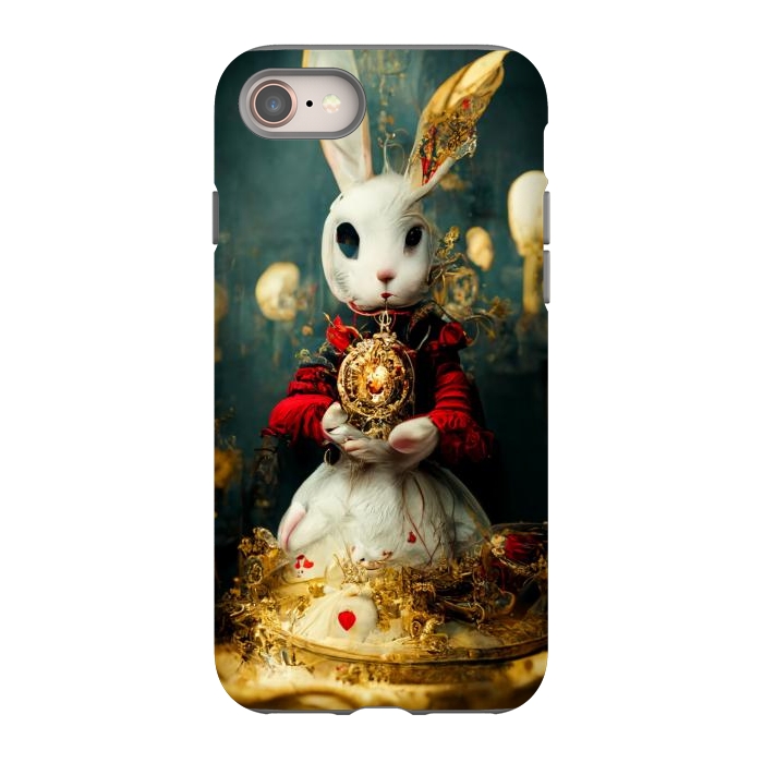 iPhone 8 StrongFit white rabbit , Alice by haroulita