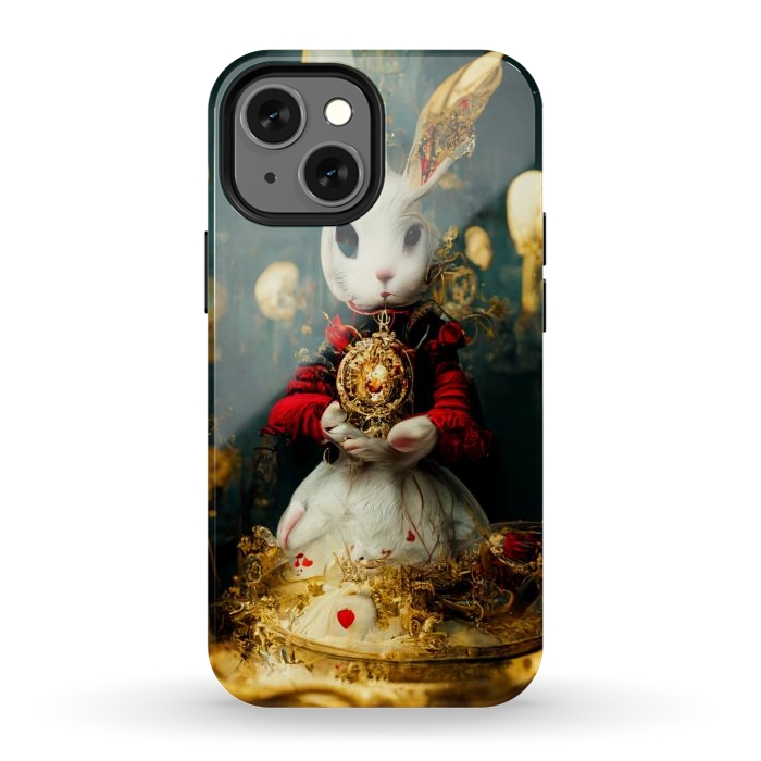 iPhone 12 mini StrongFit white rabbit , Alice by haroulita