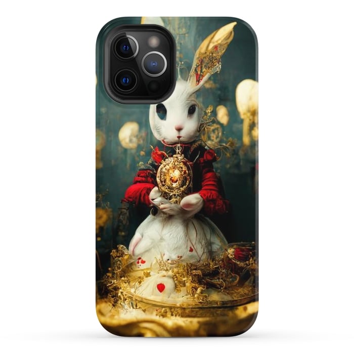 iPhone 12 Pro StrongFit white rabbit , Alice by haroulita