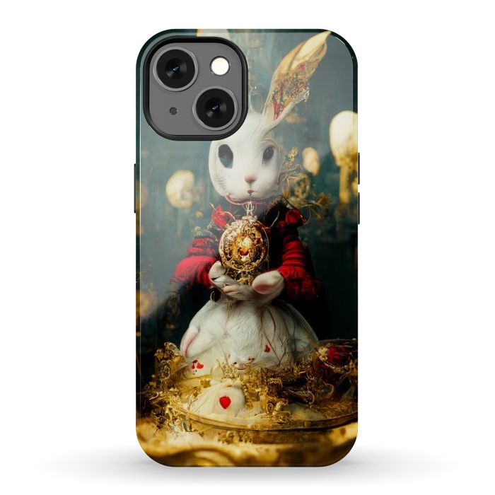 iPhone 13 StrongFit white rabbit , Alice by haroulita