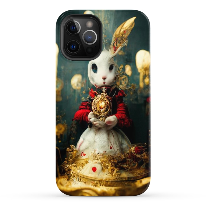 iPhone 12 Pro Max StrongFit white rabbit , Alice by haroulita